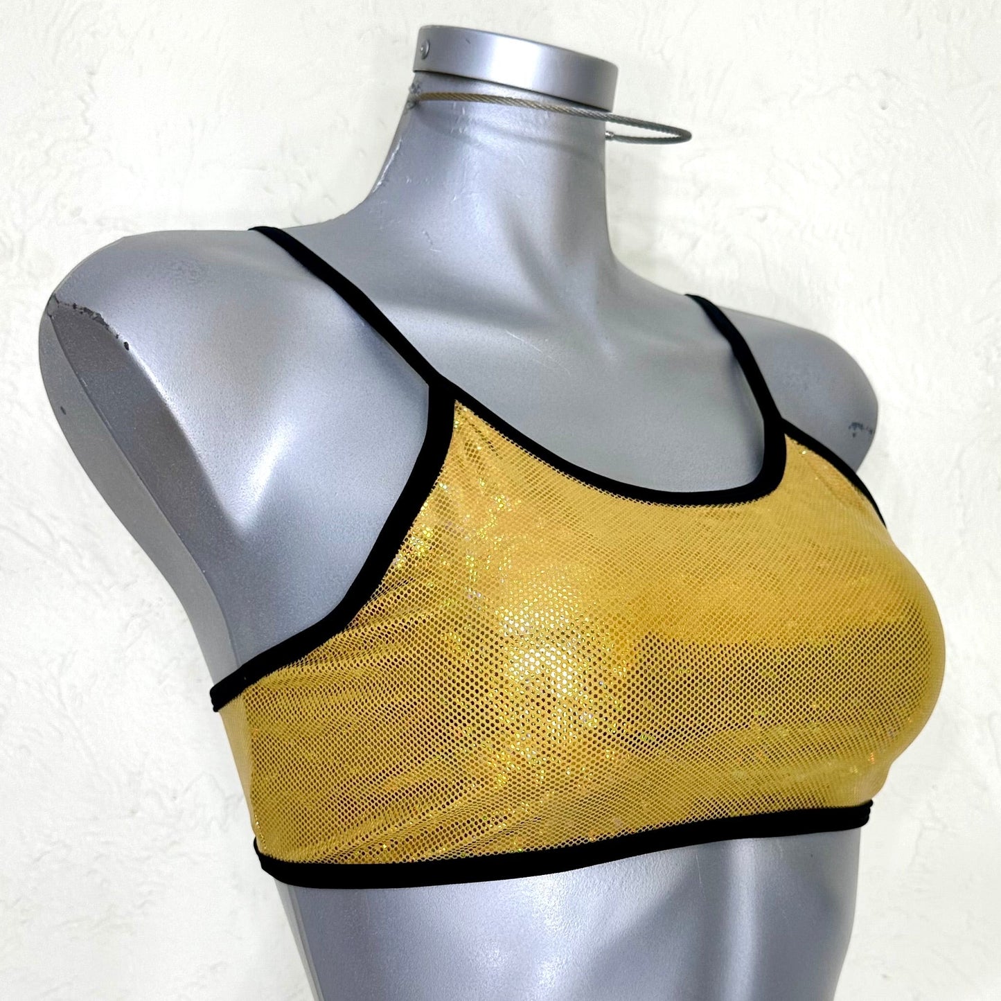 Top jazmin dorado holograma