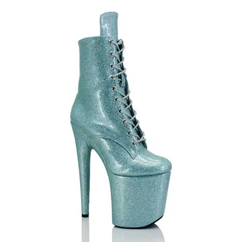 Plataformas glitter encapsuladas 20 cm