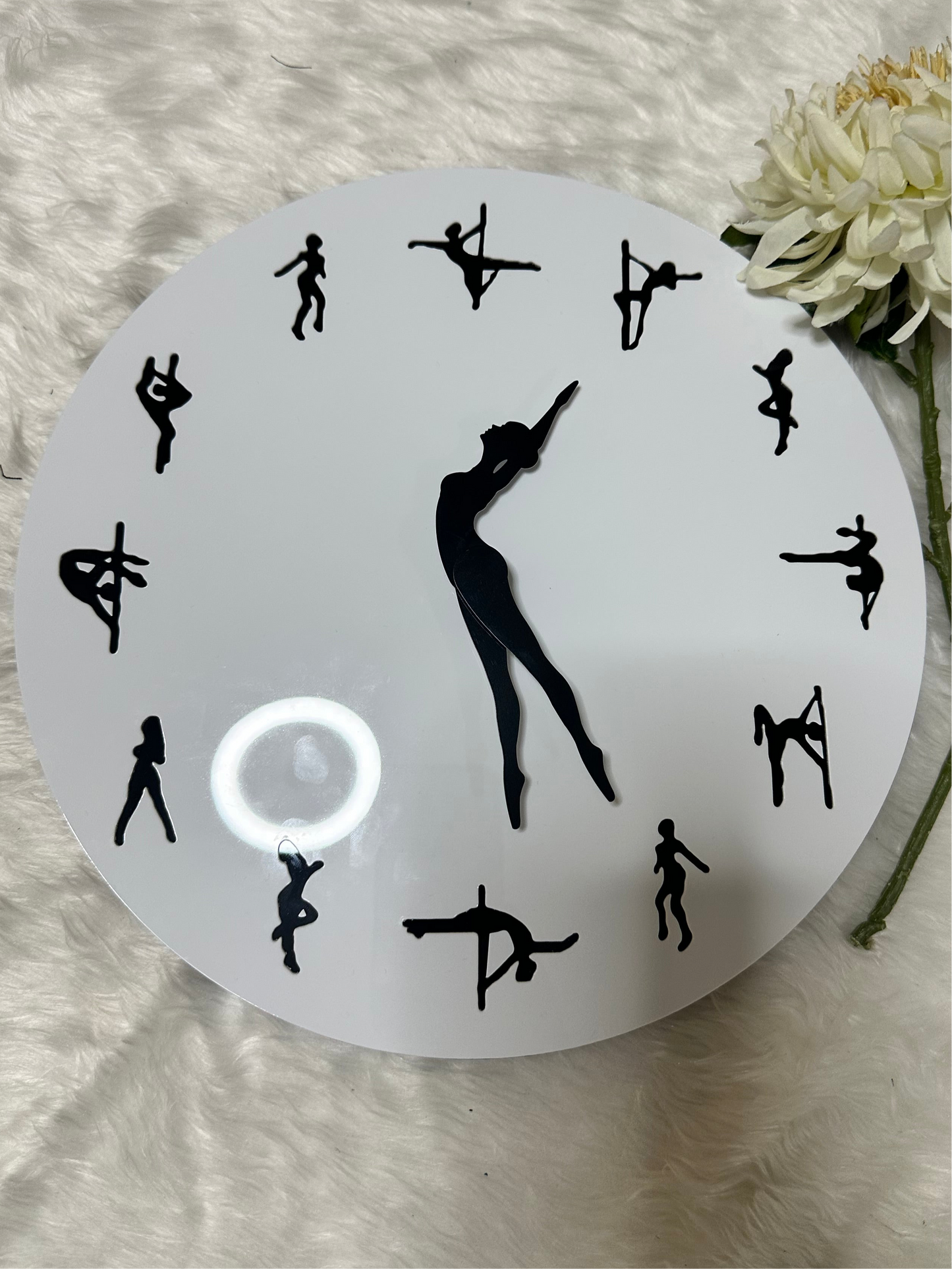 Reloj acrilico de Pole Dance pole fitness posturas