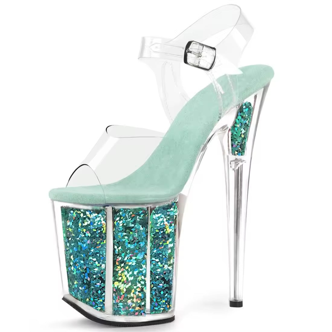 Zapatillas glitter de colores 8”