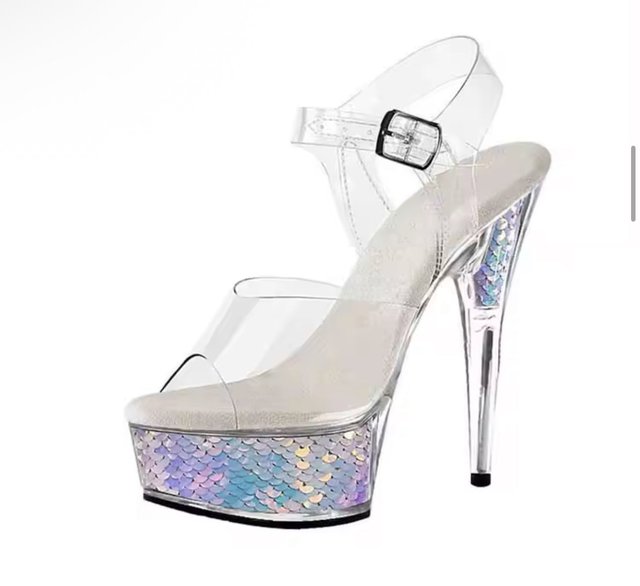 Zapatillas sirena tornasol cristal