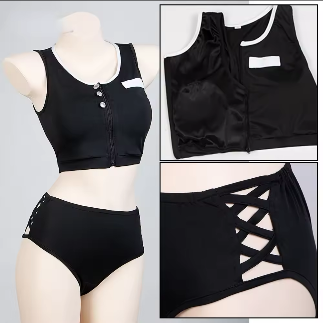 Cosplay shinobu Demon Slayer top, short y capa