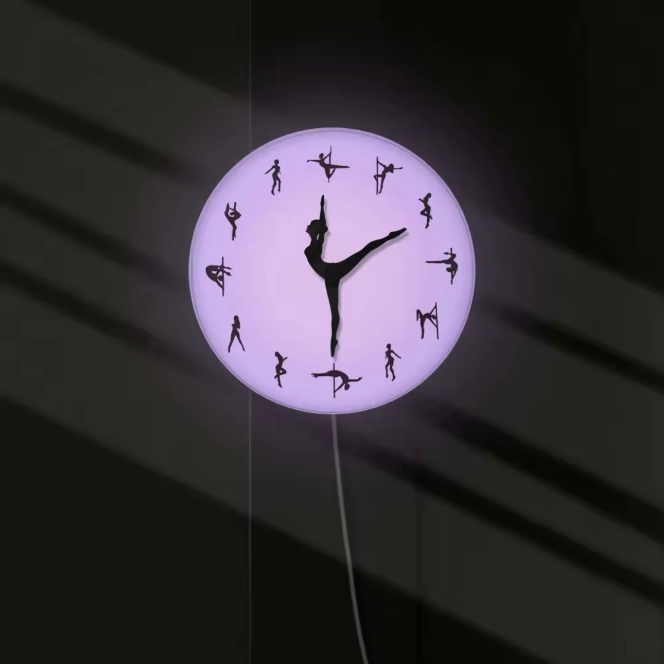 Reloj Pole Dancer de pared de Luz Led con control remoto