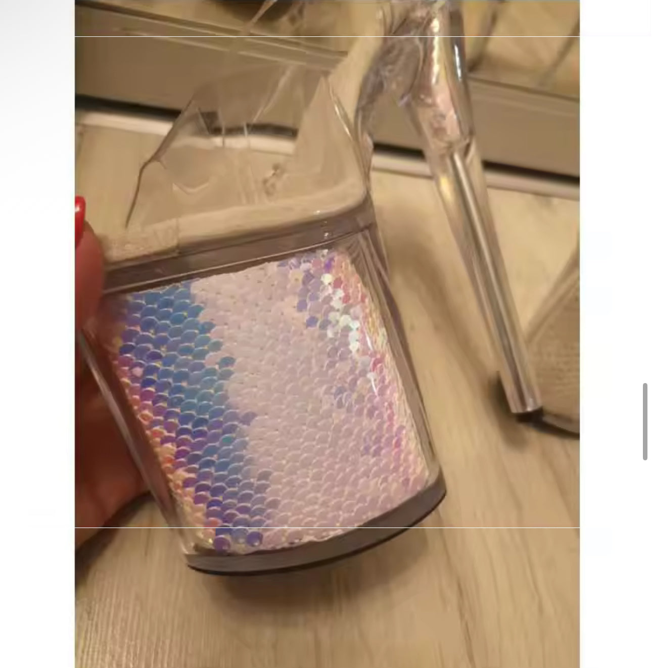 Zapatillas sirena tornasol cristal