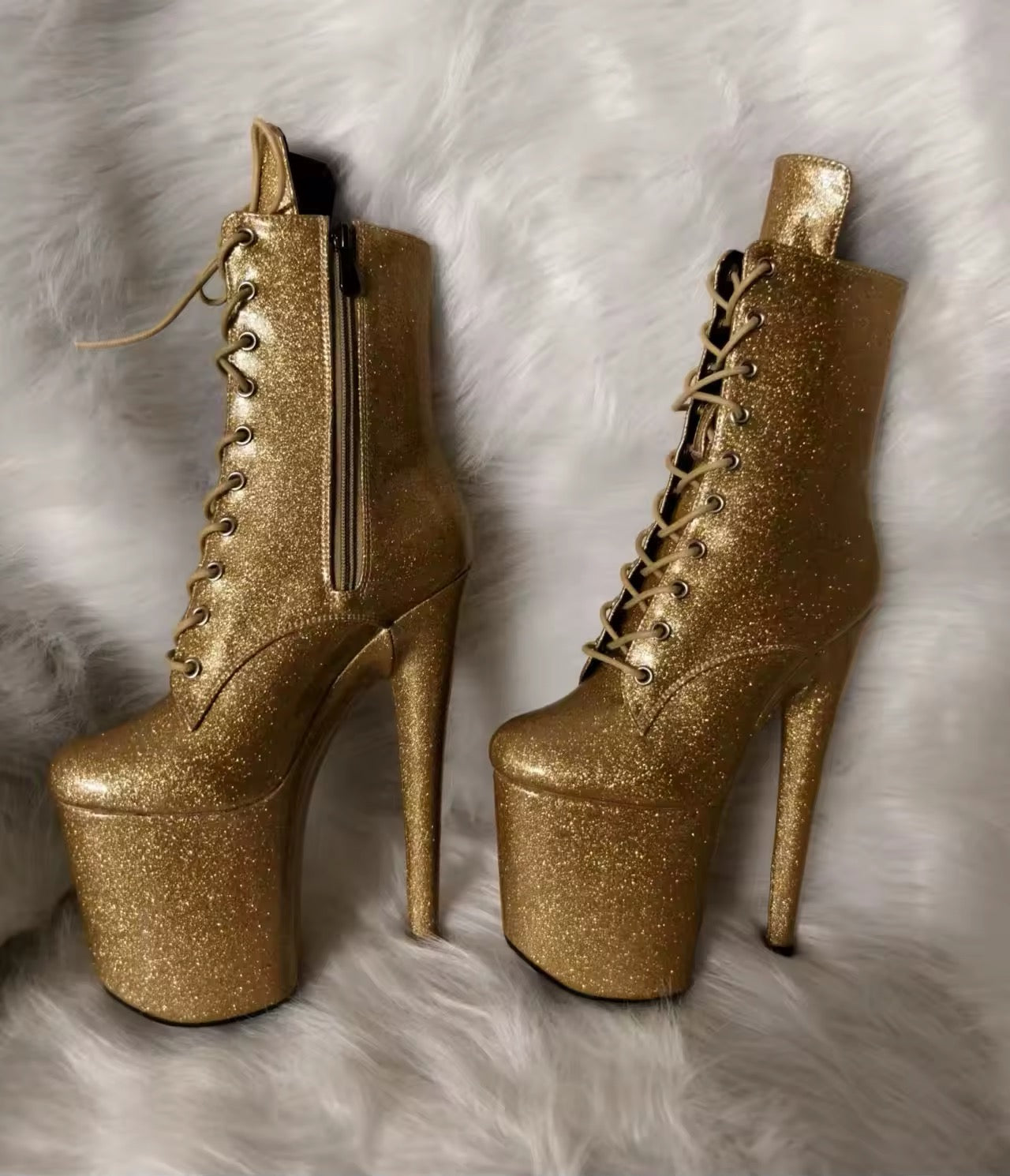Plataformas glitter encapsuladas 20 cm