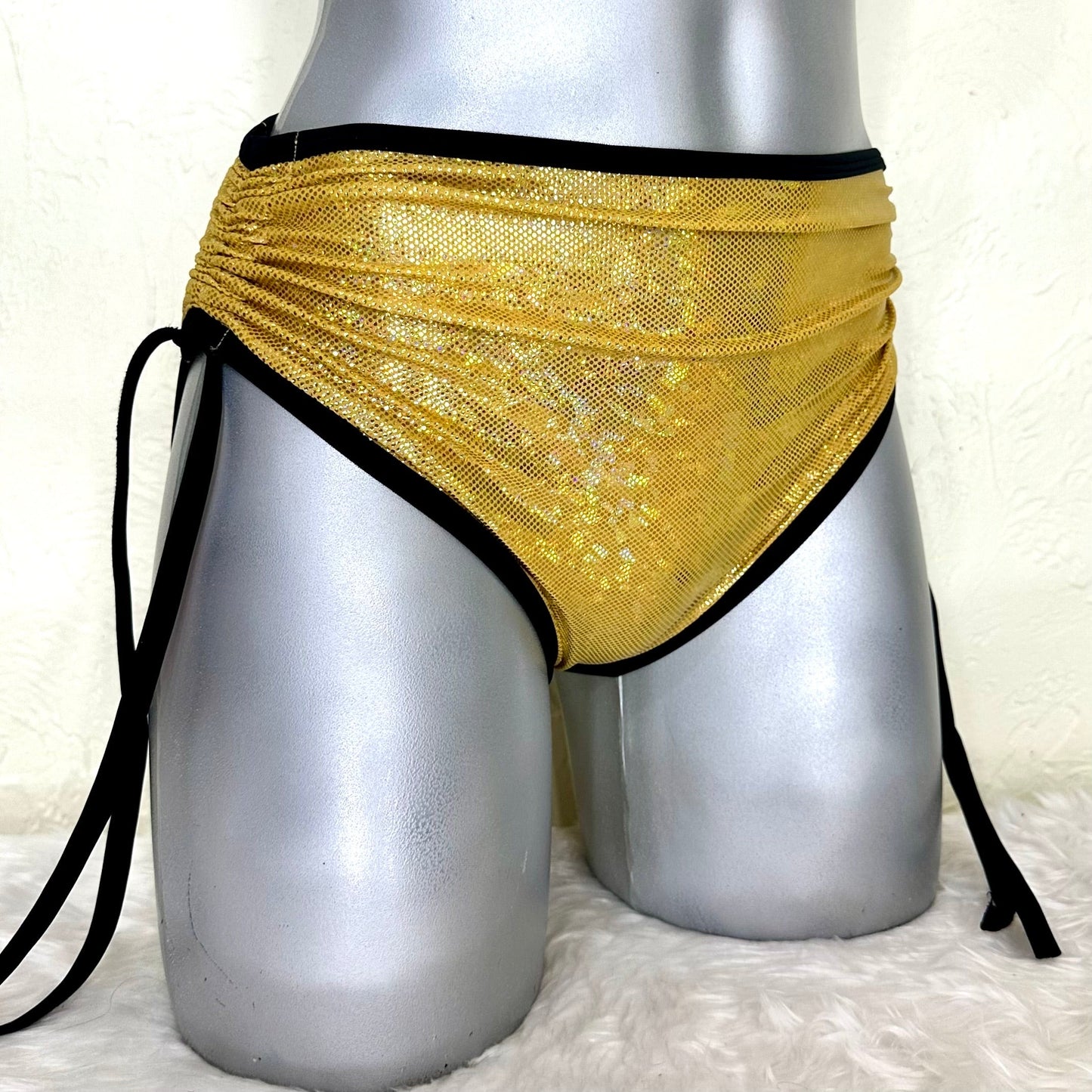 Cachetero jaretas pin-up dorado holograma