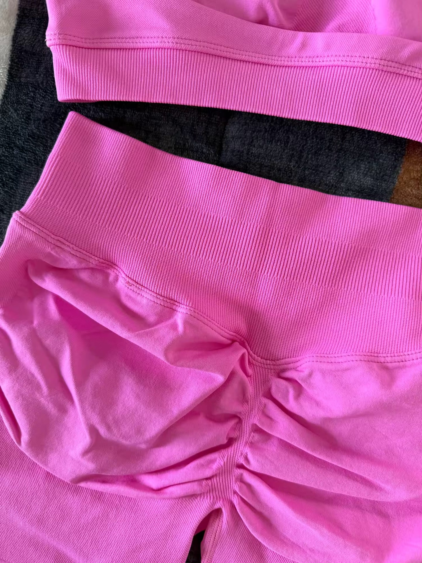 Conjunto top y short sport sin costuras