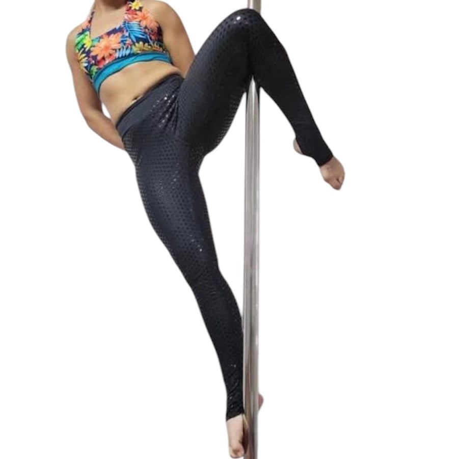 Leggings con grip color negro