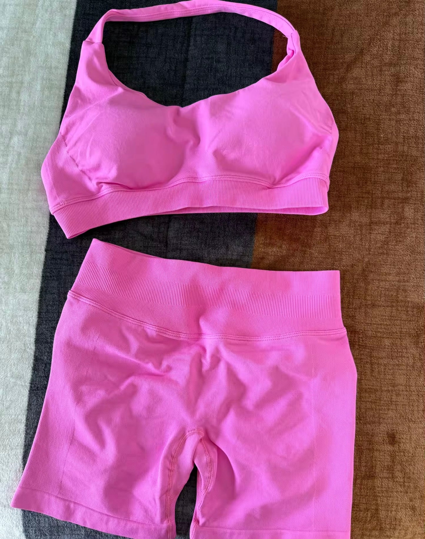 Conjunto top y short sport sin costuras