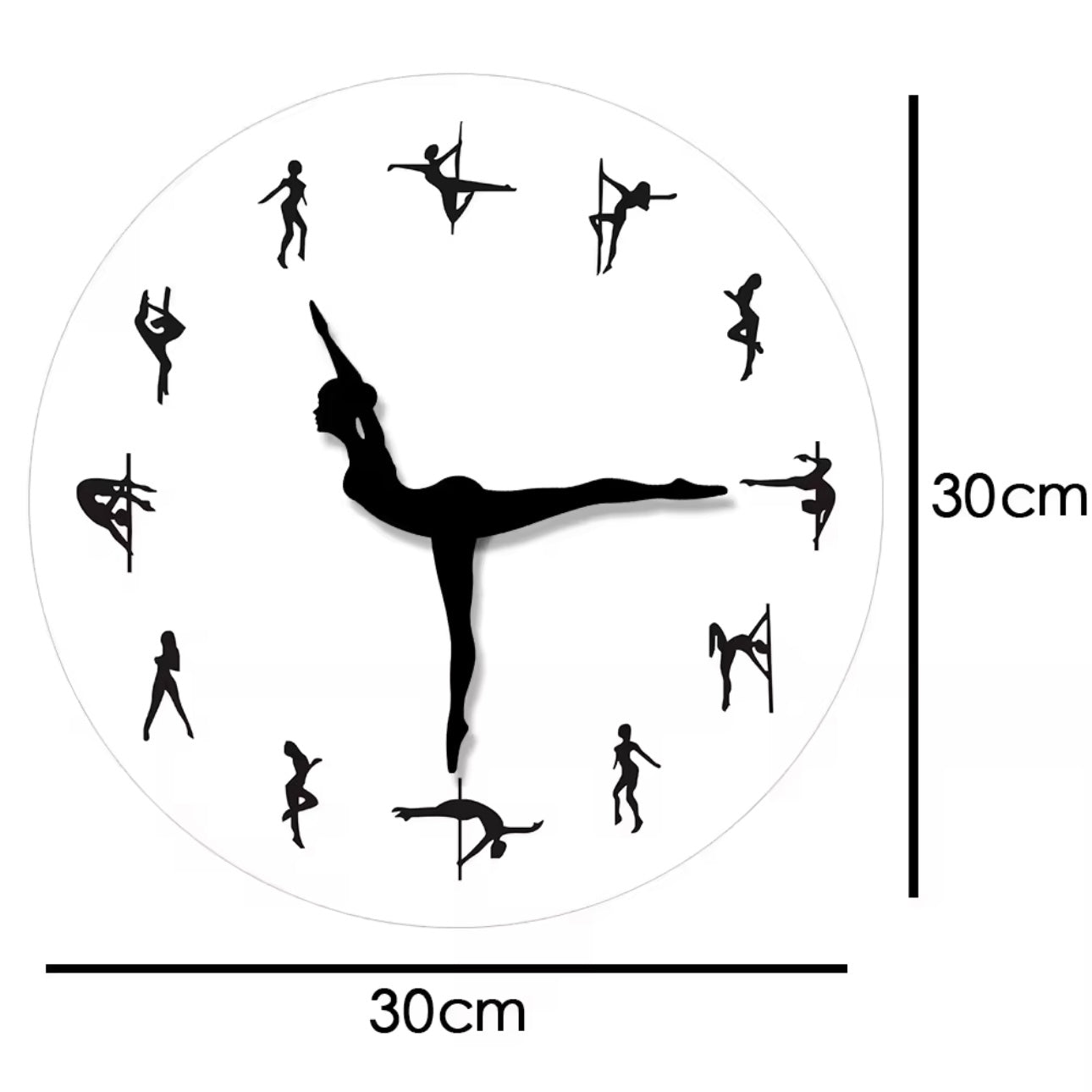 Reloj Pole Dancer de pared de Luz Led con control remoto
