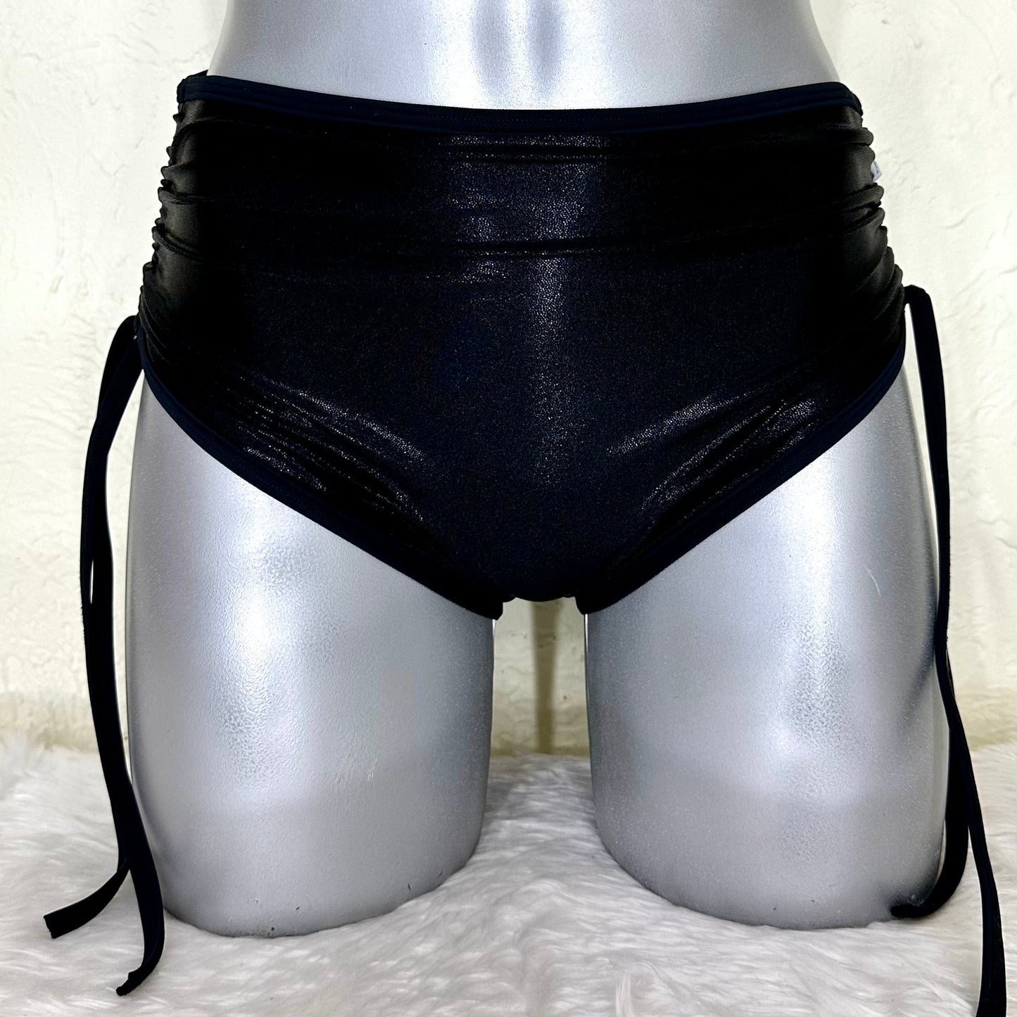 Cachetero jaretas pin-up negro liso holograma