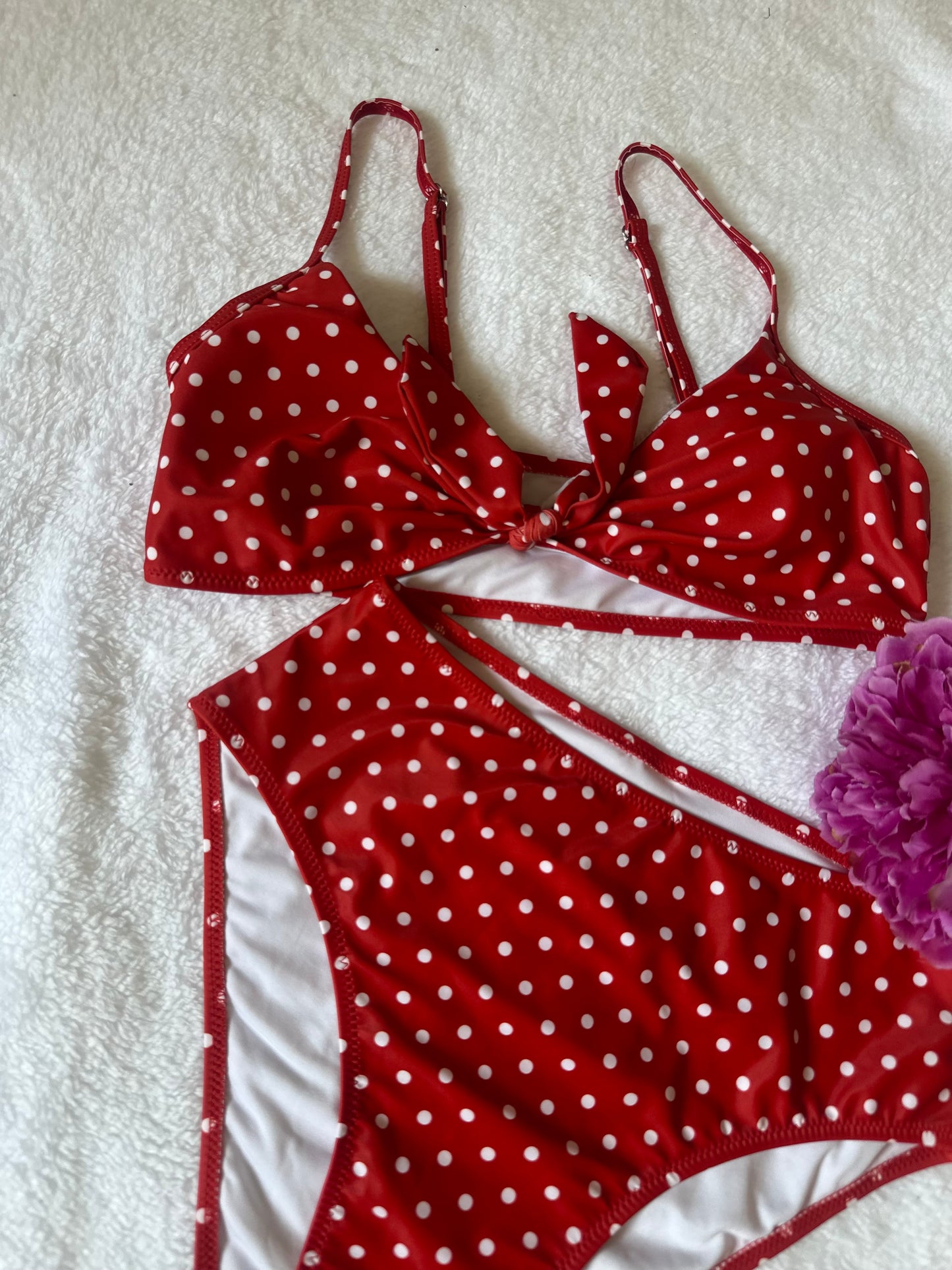 Conjunto top y short rojo pin up