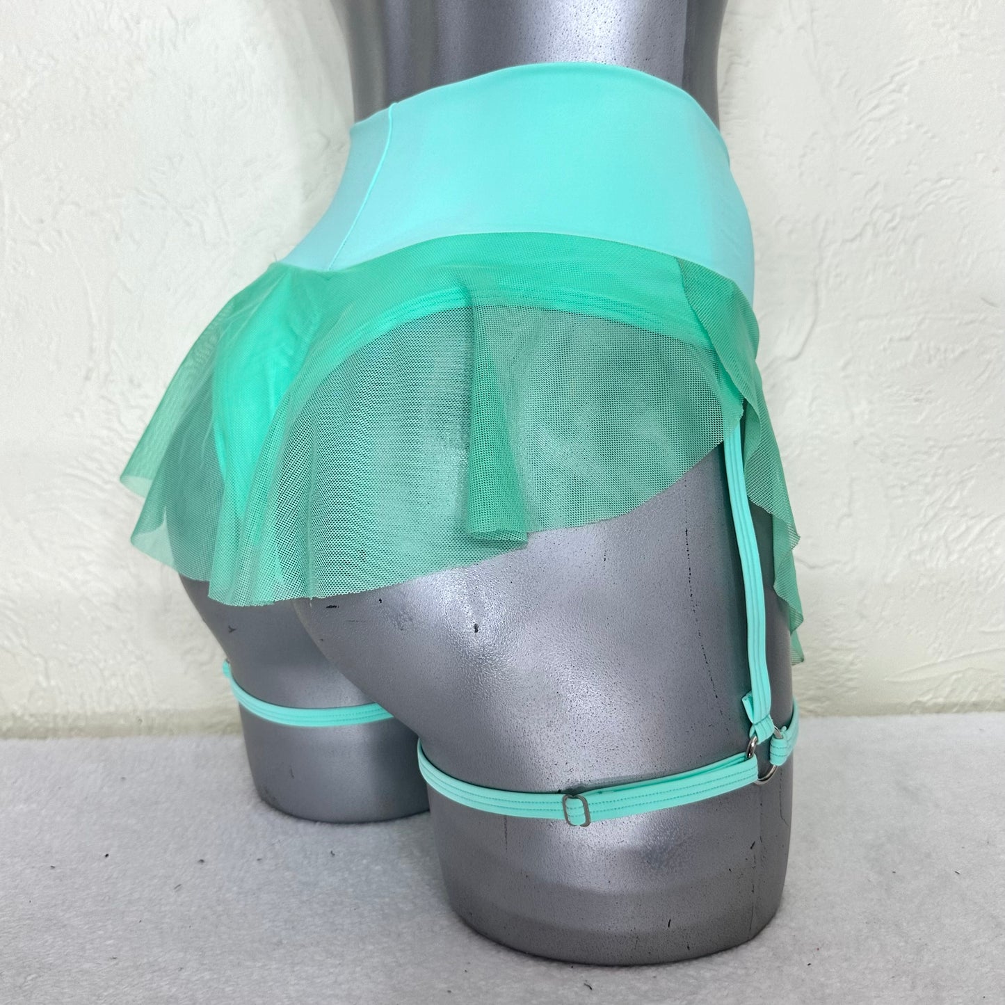 Cachetero falda arnés Elise aqua/aqua