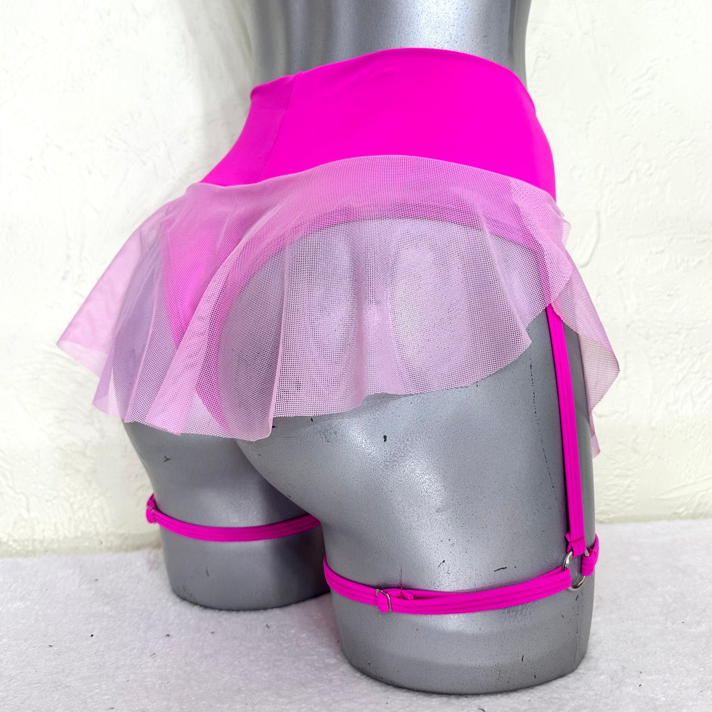 Cachetero falda arnés Elise fucsia/rosa