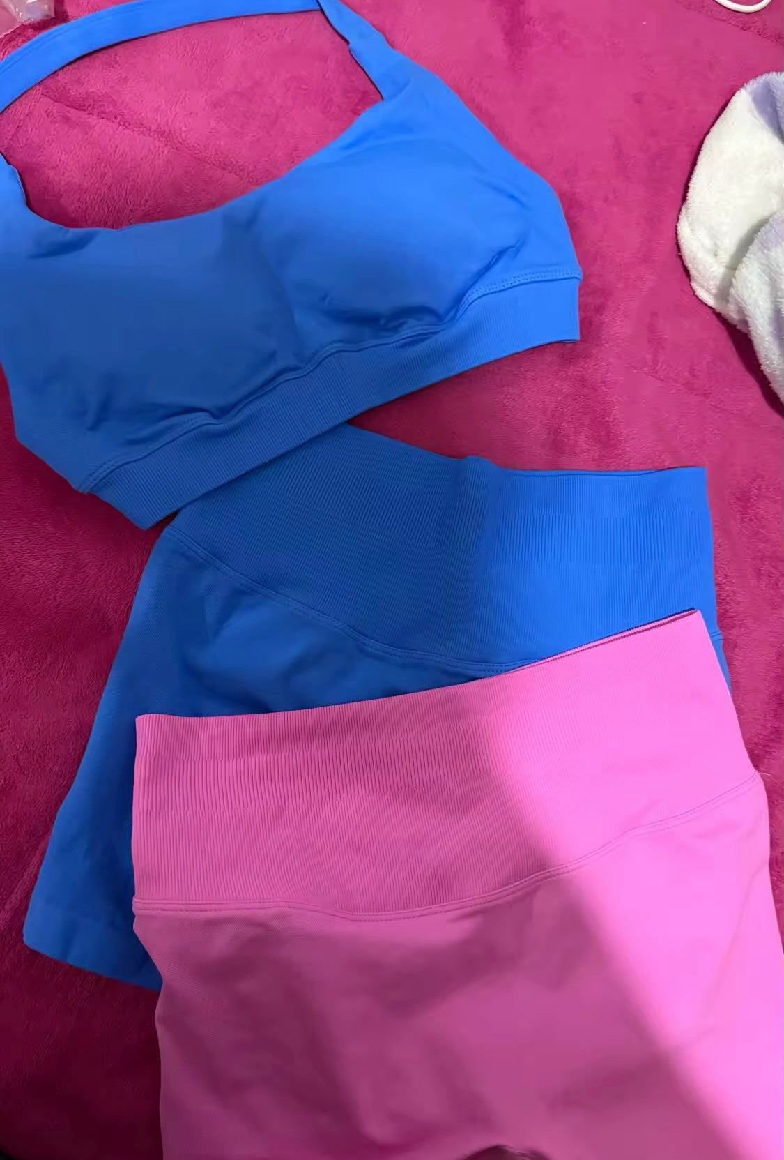 Conjunto top y short sport sin costuras