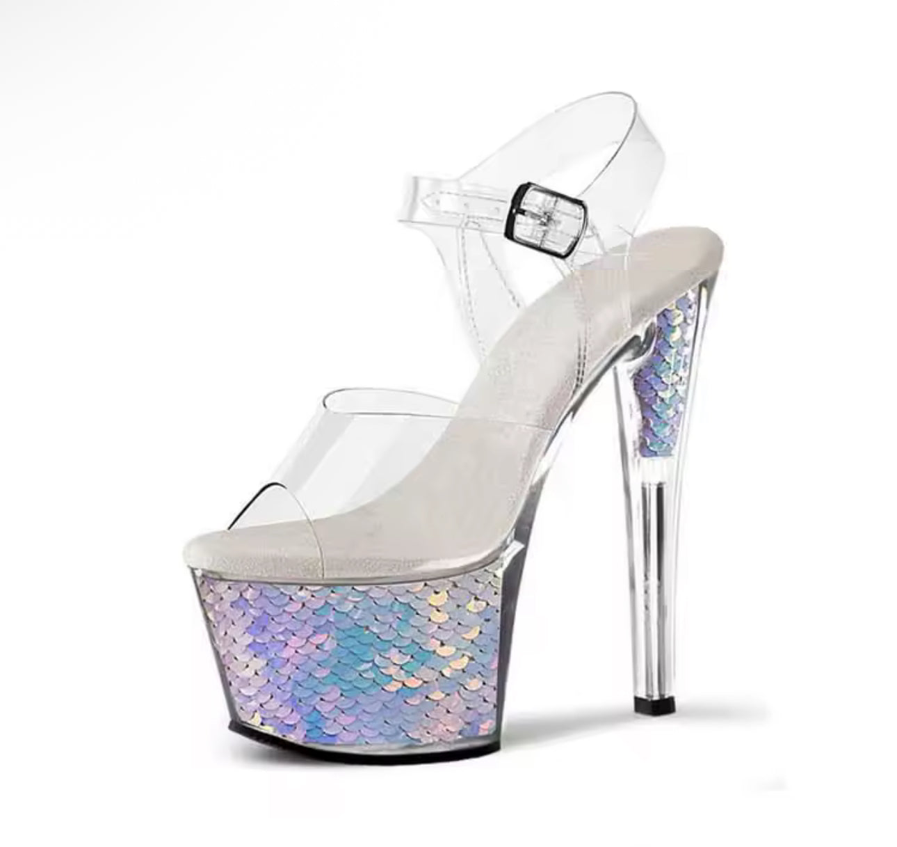 Zapatillas sirena tornasol cristal