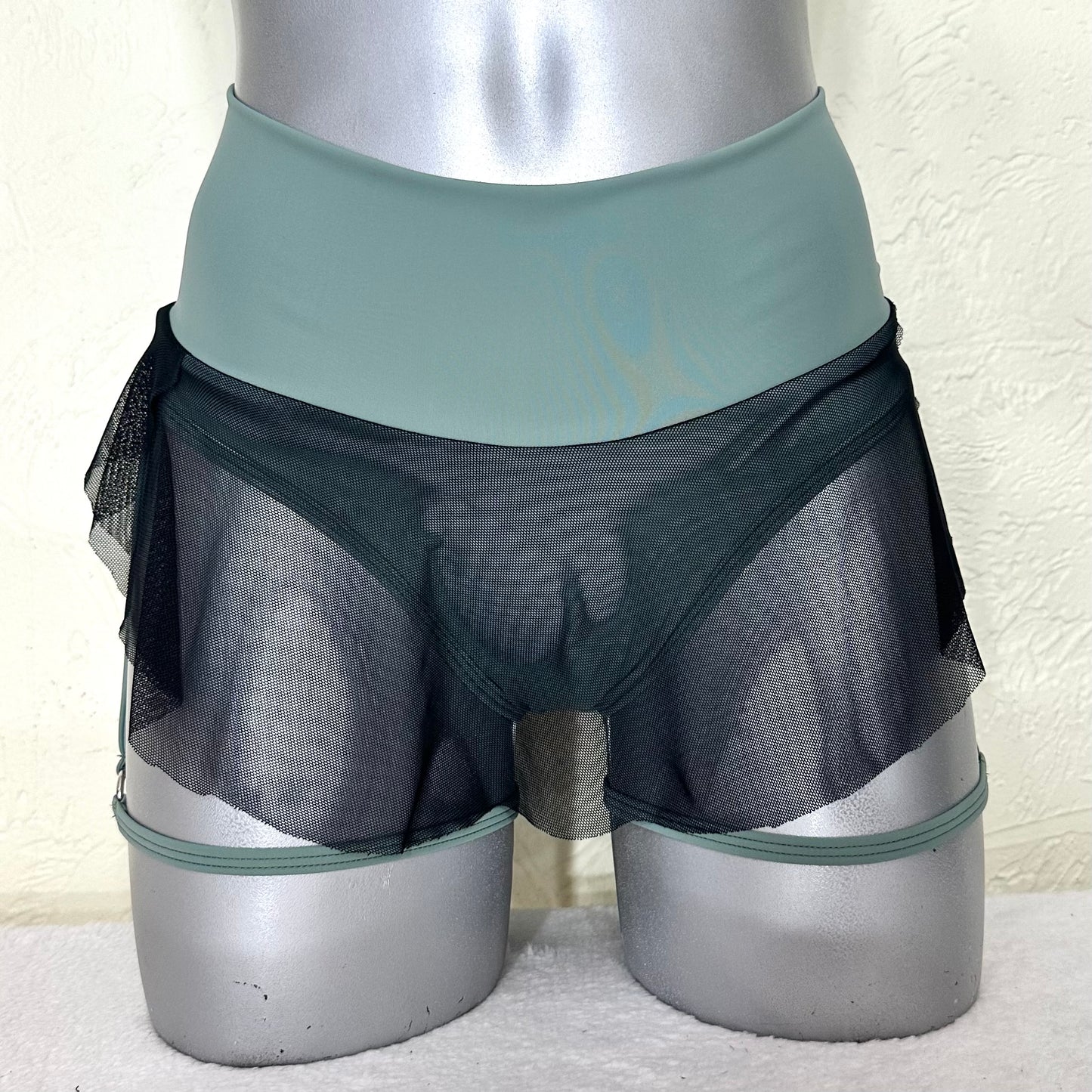 Cachetero falda arnés Elise verde seafolly/negro