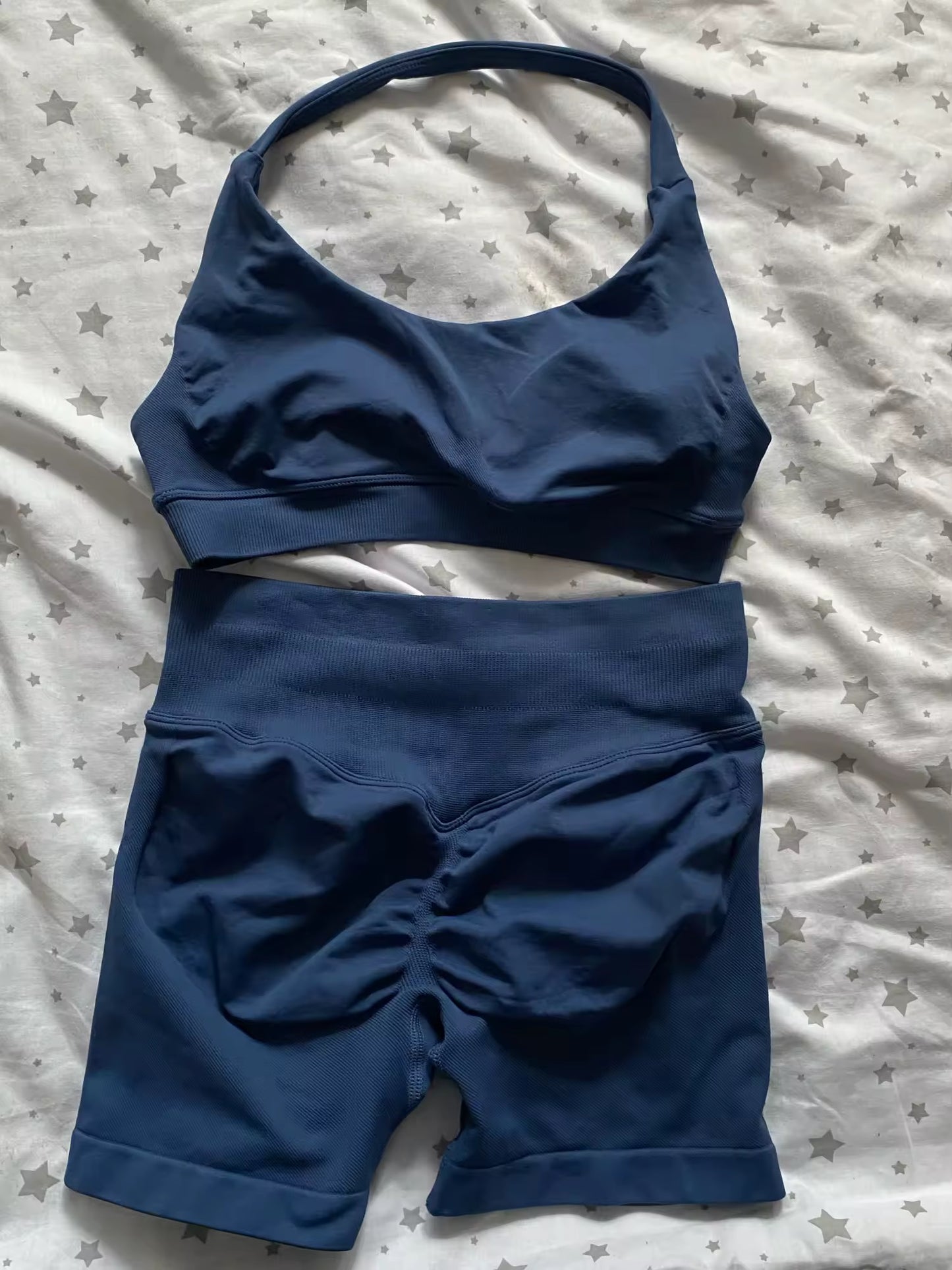 Conjunto top y short sport sin costuras