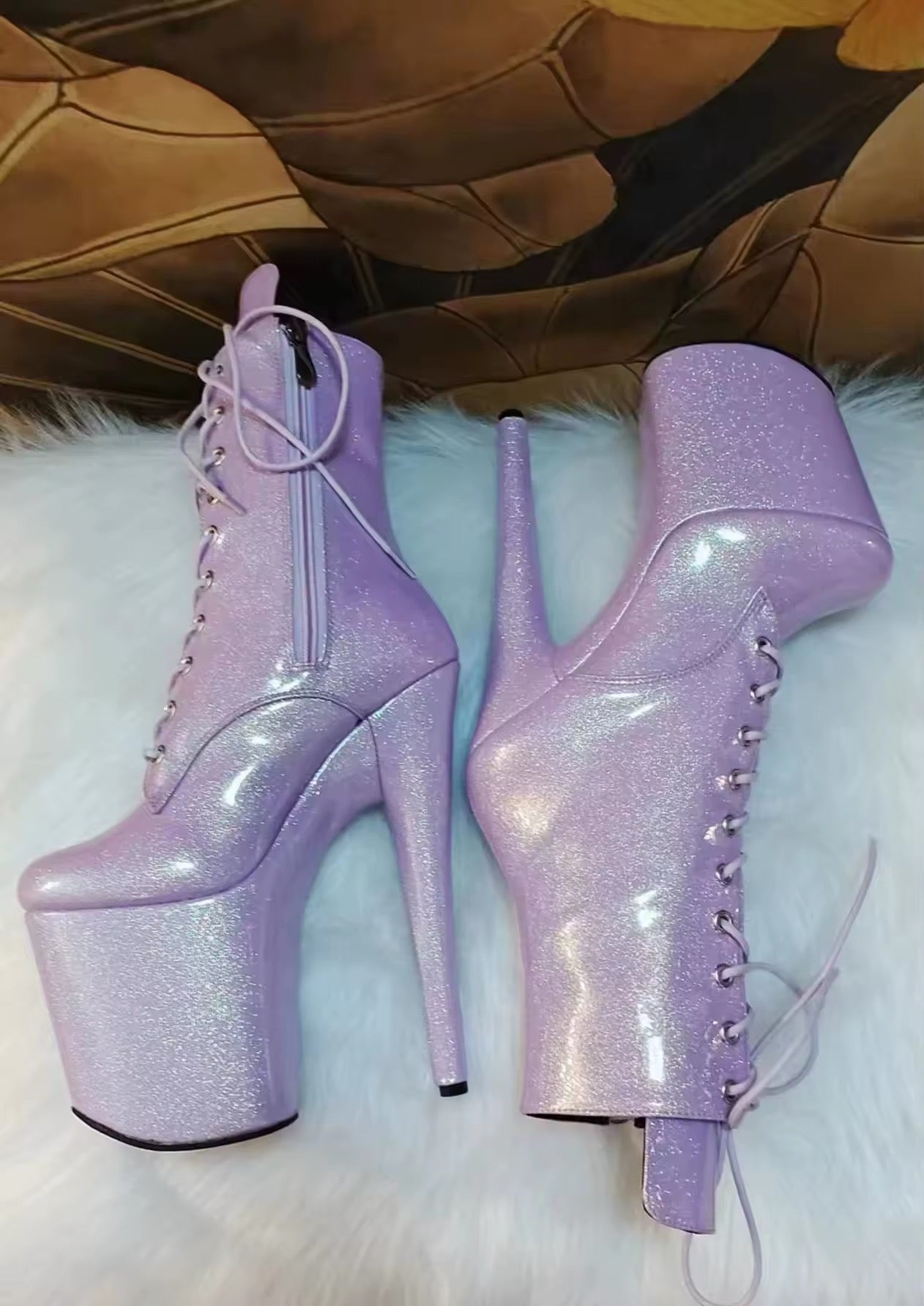 Plataformas glitter encapsuladas 20 cm