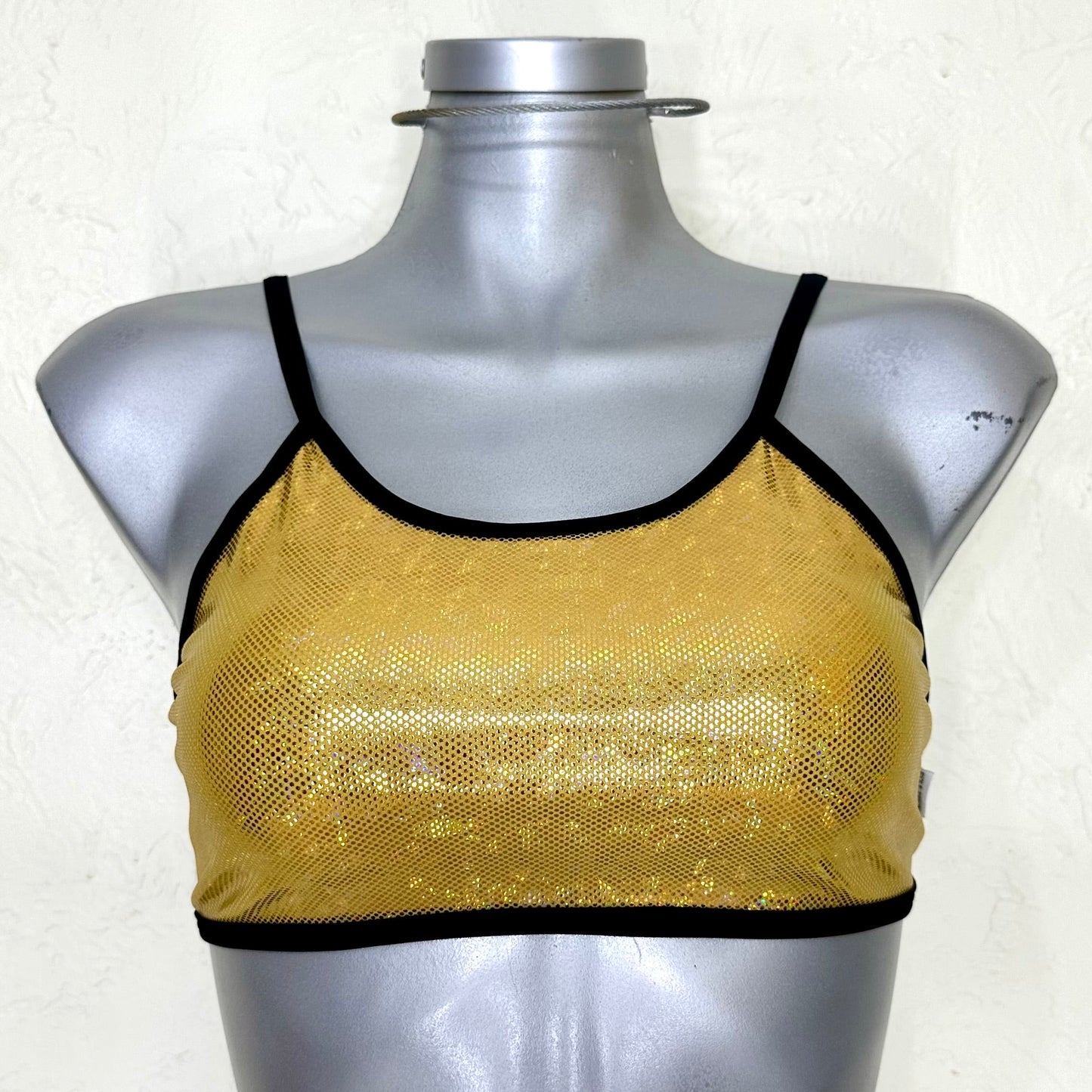 Top jazmin dorado holograma