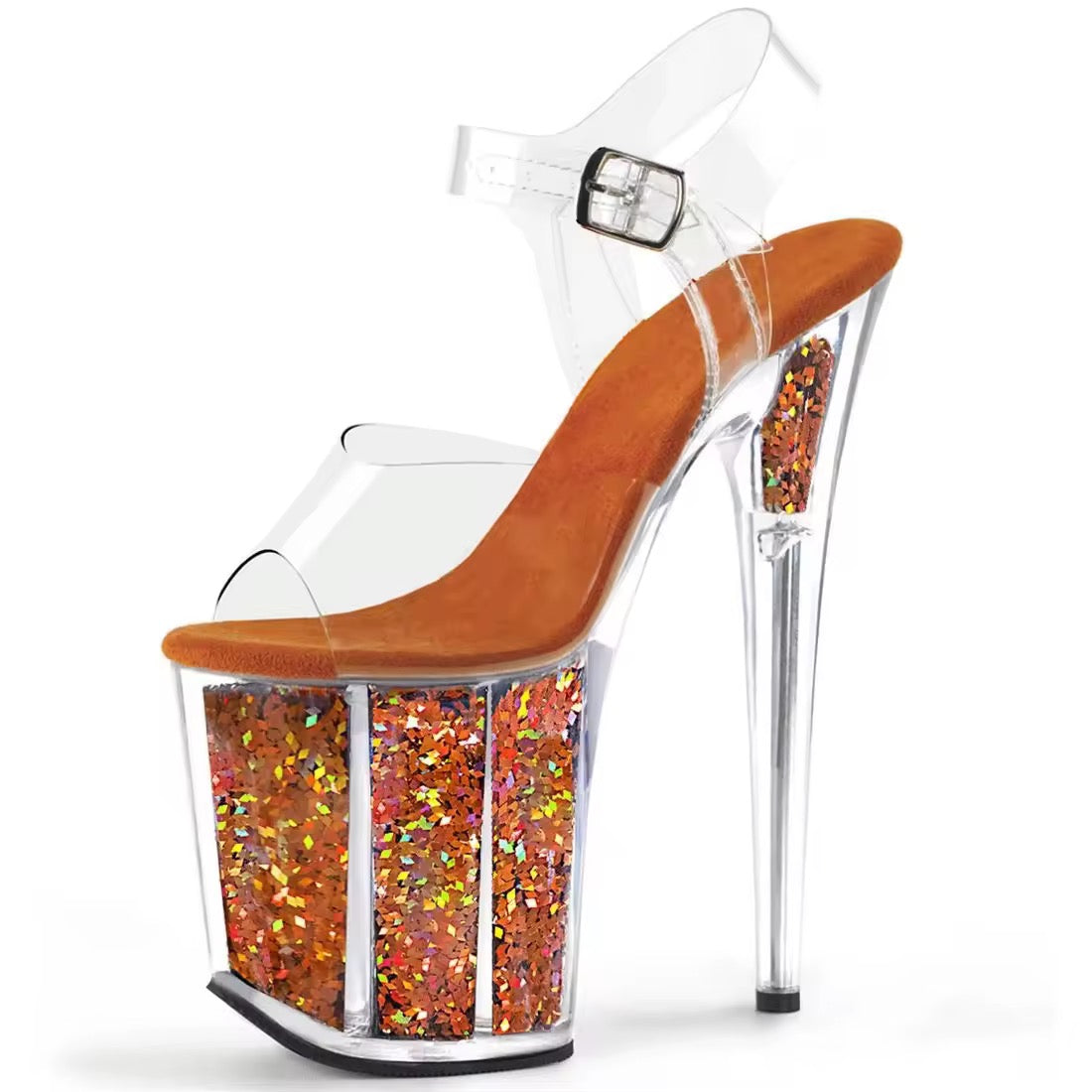 Zapatillas glitter de colores 8”