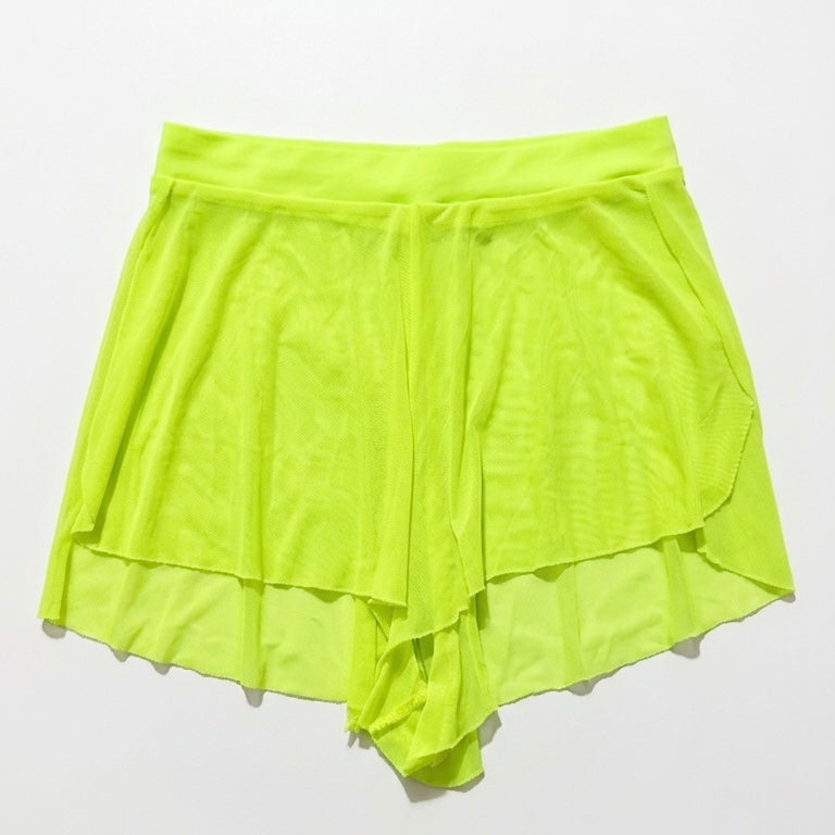 Short falda mesh amarillo neon M