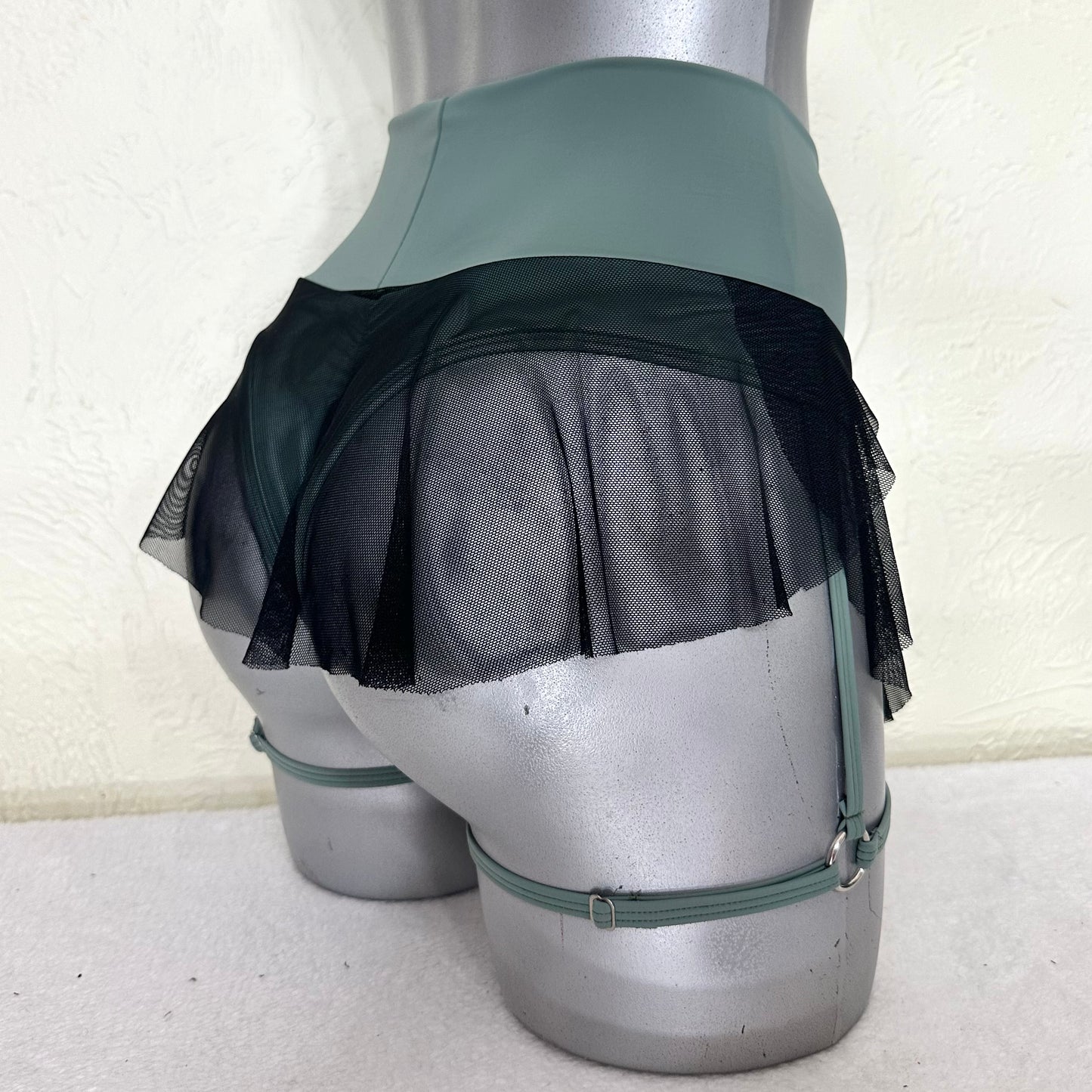 Cachetero falda arnés Elise verde seafolly/negro