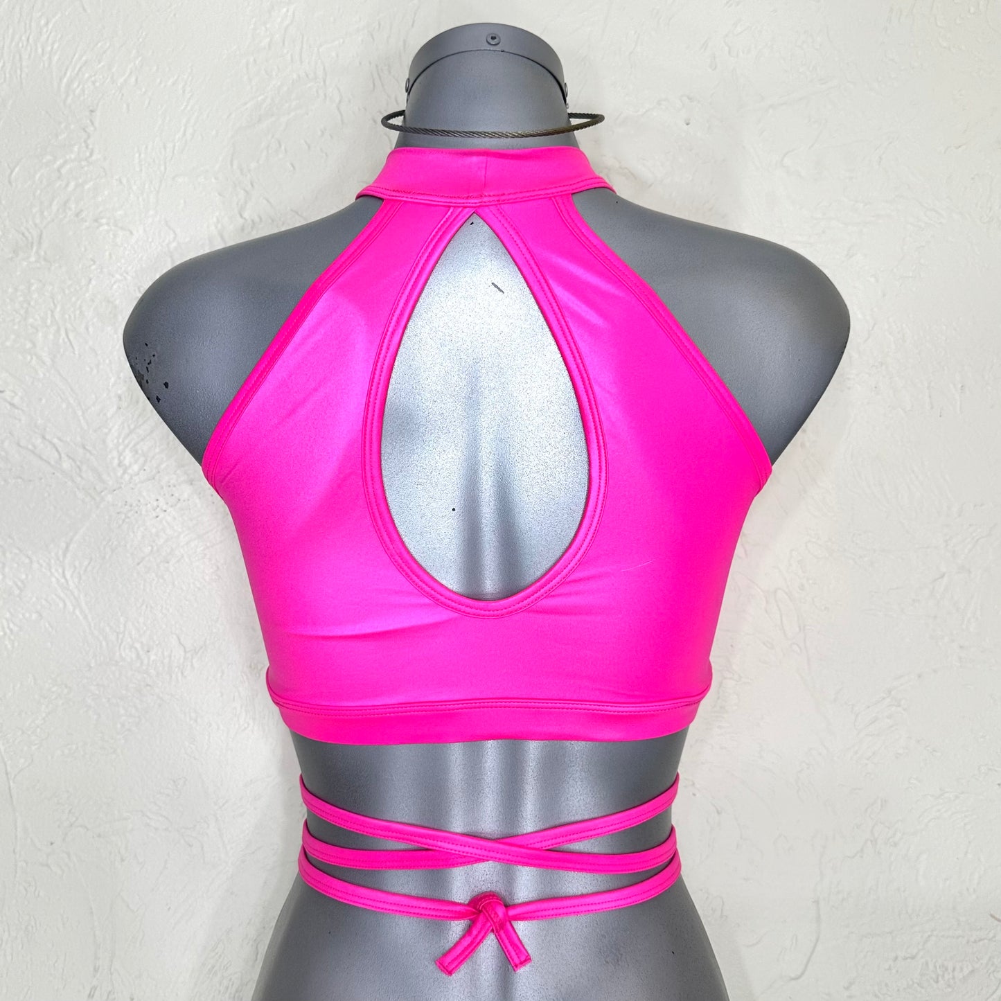 Top gota rosa tipo vinipiel
