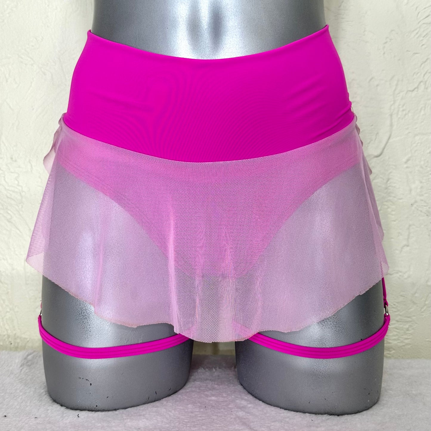 Cachetero falda arnés Elise fucsia/rosa
