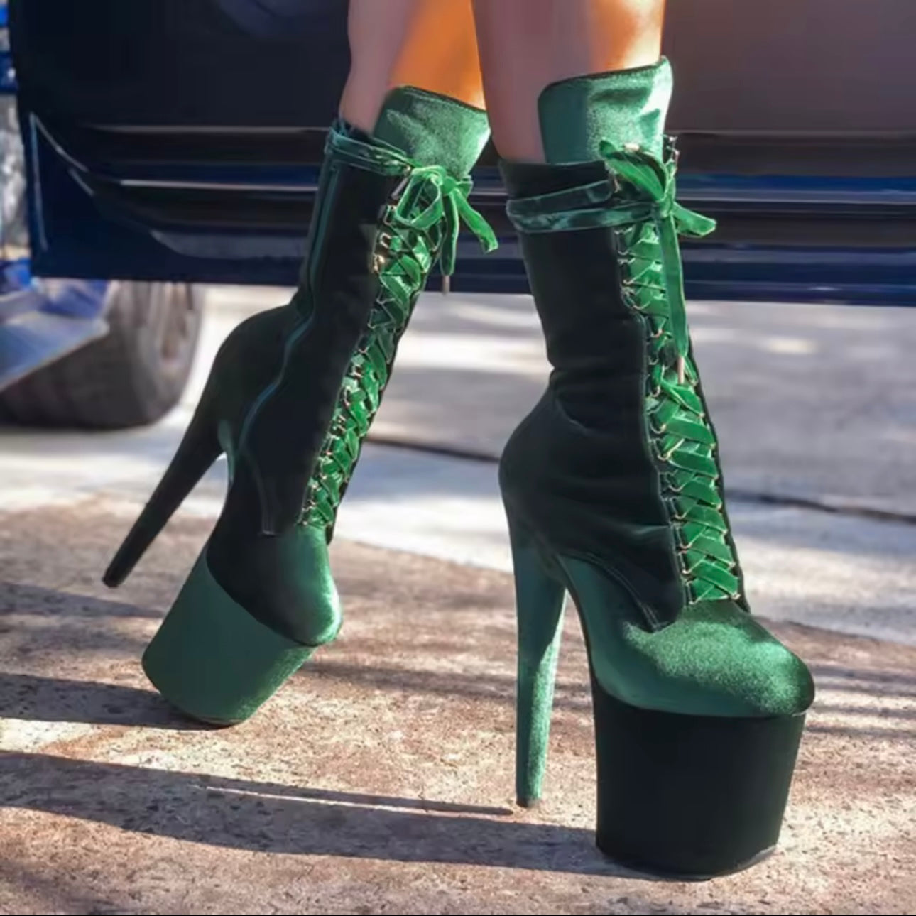 Plataformas zapatillas de terciopelo