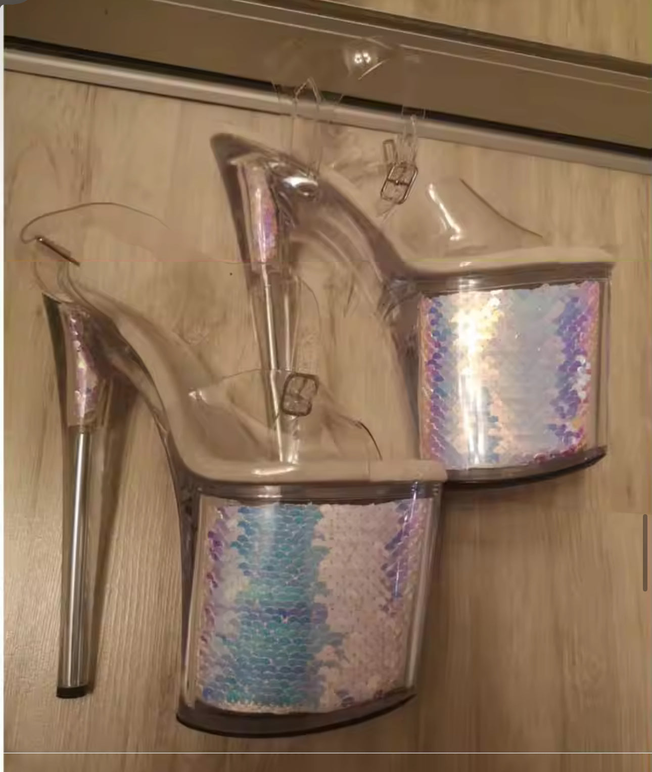 Zapatillas sirena tornasol cristal