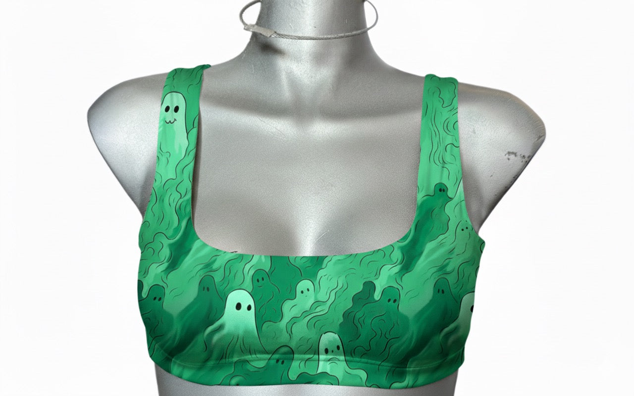 Top recto de soporte extra fantasmas verdes 👻