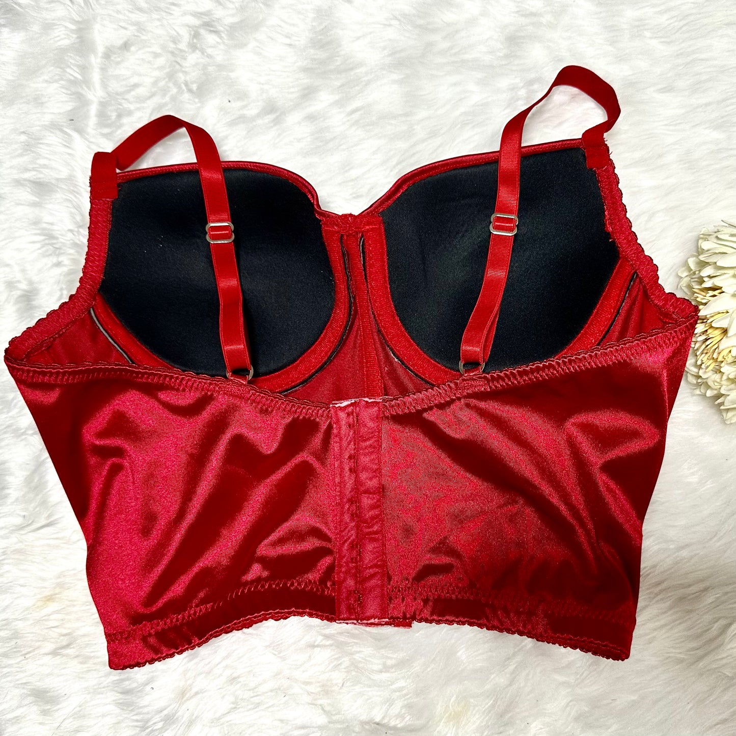 Top corset rojo sangre goth crucez