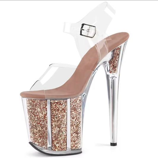 Zapatillas glitter de colores 8”