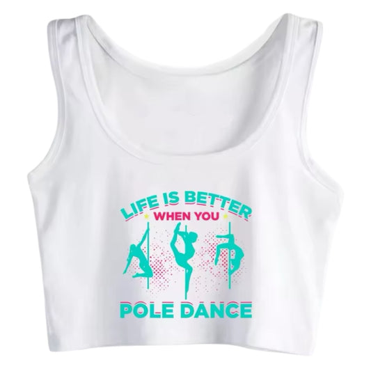 Playerita crop top life is better