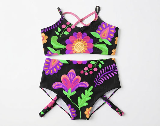 Conjunto Entrelazo negro neones