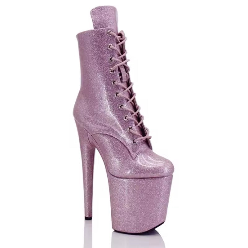 Plataformas glitter encapsuladas 20 cm