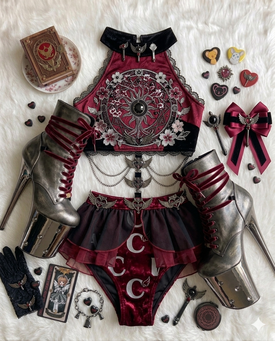 Conjunto Sakura card captors 🪽❤️ gothic