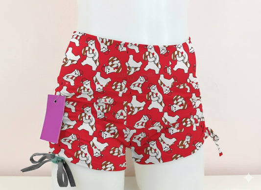 Short jaretas osito dulces rojos