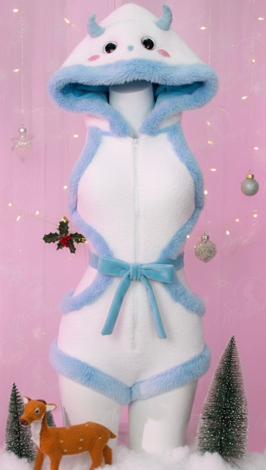 Body monstruo de nieve ❄️ con capucha y calentadores