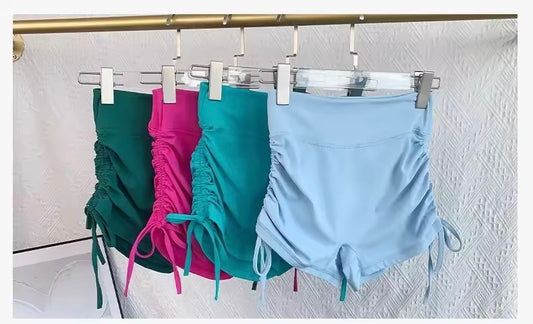 Short jaretas largo cintura alta