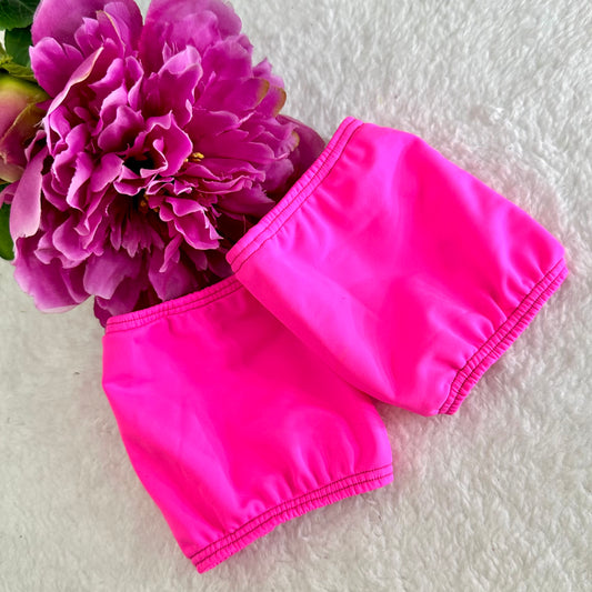 Protectores de pleasers de licra rosa