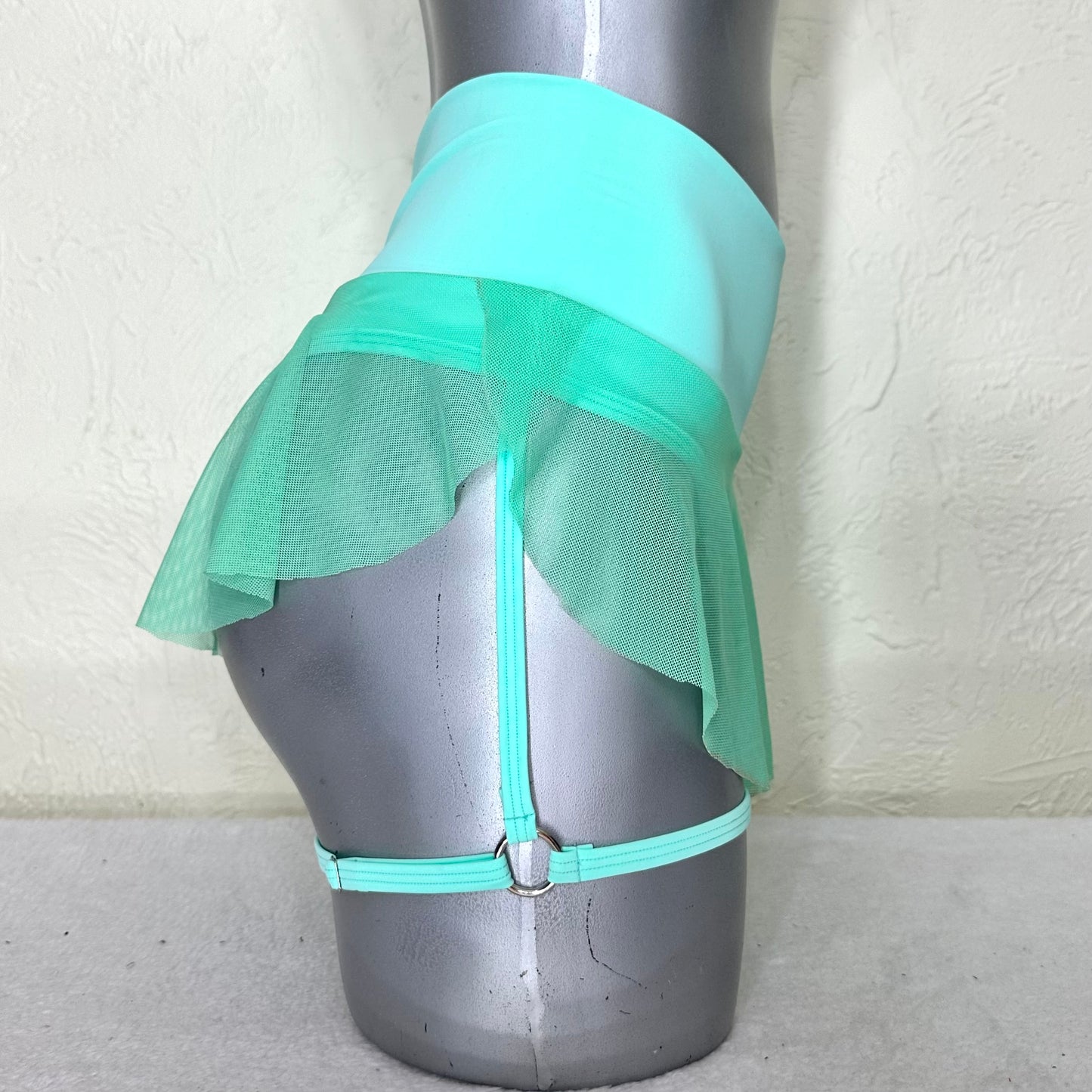 Cachetero falda arnés Elise aqua/aqua