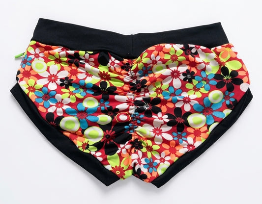 Short flores/negro M