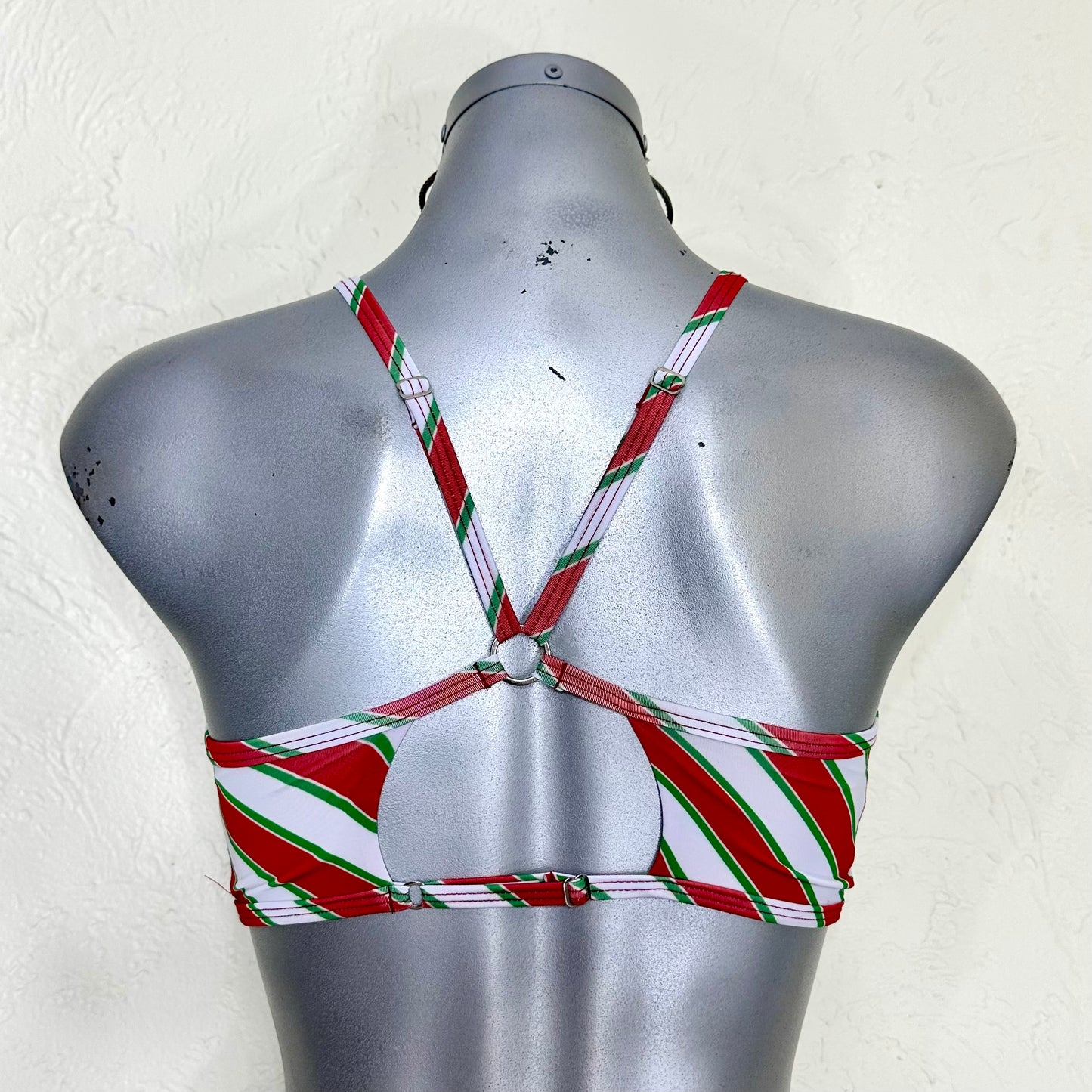 Top jazmin lineas roja/blanco