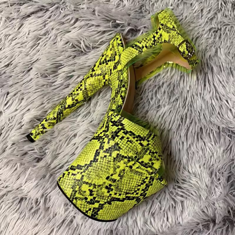 Zapatillas plataformas neones animal print