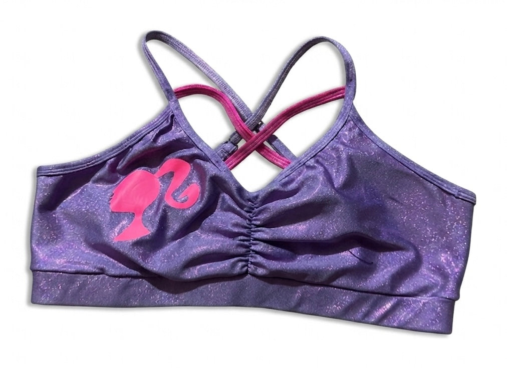 Top barbie lila holograma liso G