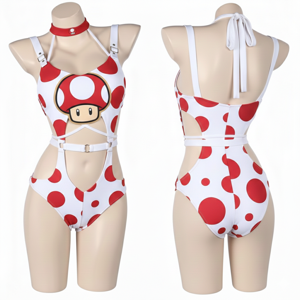 Body Cut-Out Asimétrico con Arnés Toad 🍄 ❤️