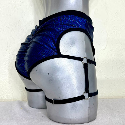 Cachetero arnés cadera holograma azul