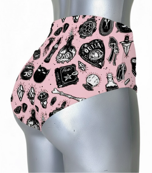 Cachetero sin arnés estampado ouija pink ☠️